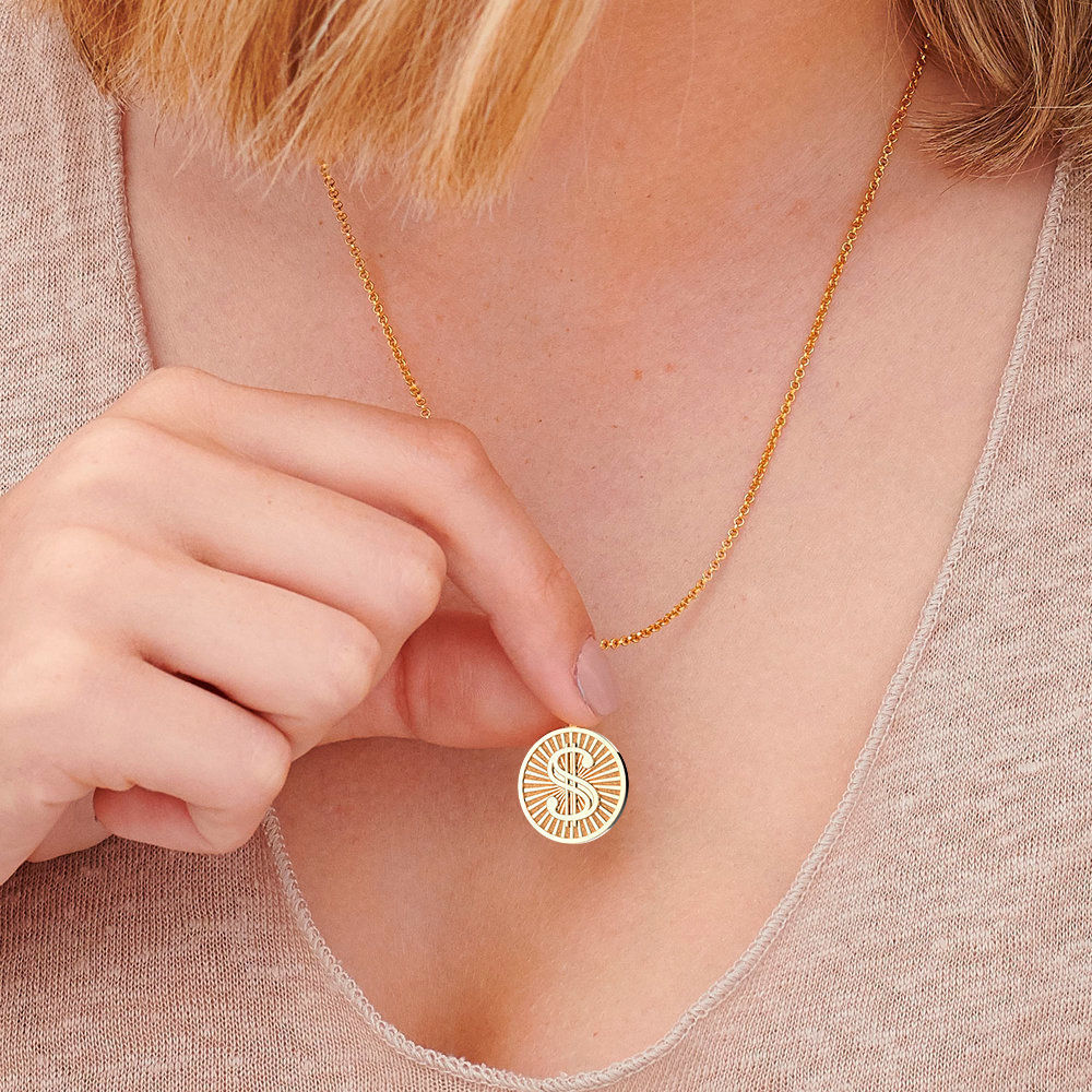 pendant dollar sign  18d 3D print model_4