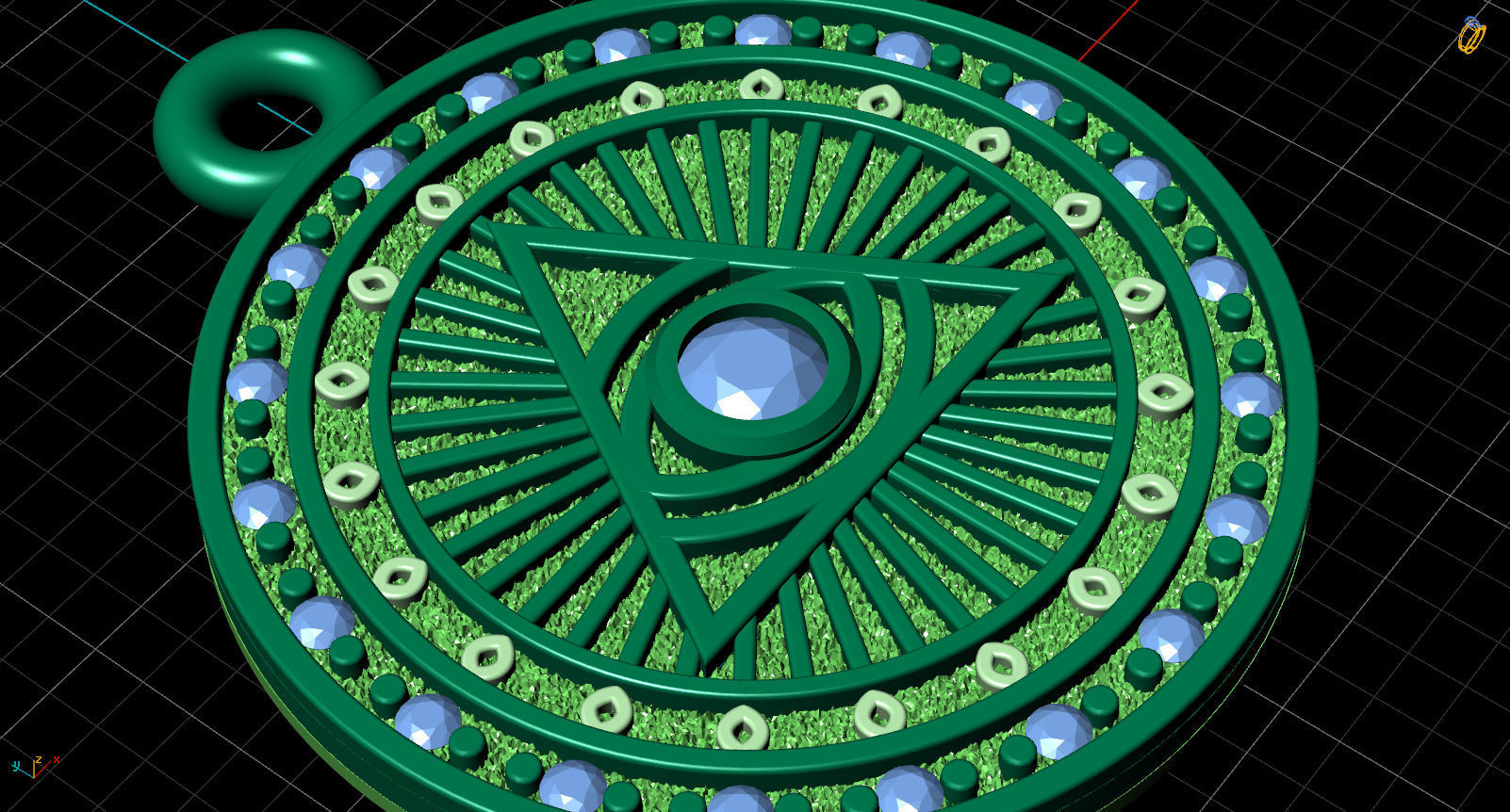 pendant dollar sign  18d 3D print model_11