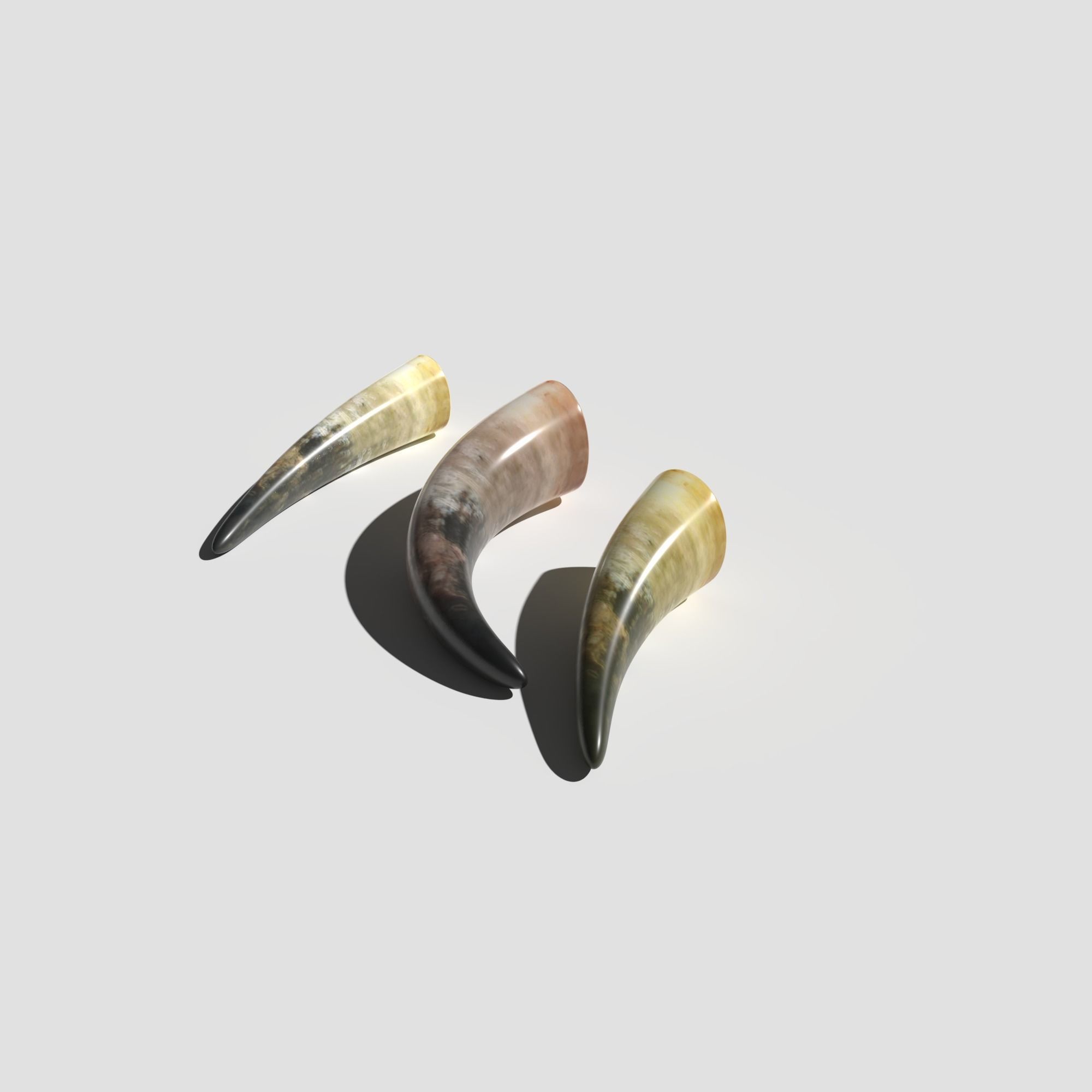 Drinking Horns Pack 3D model_2