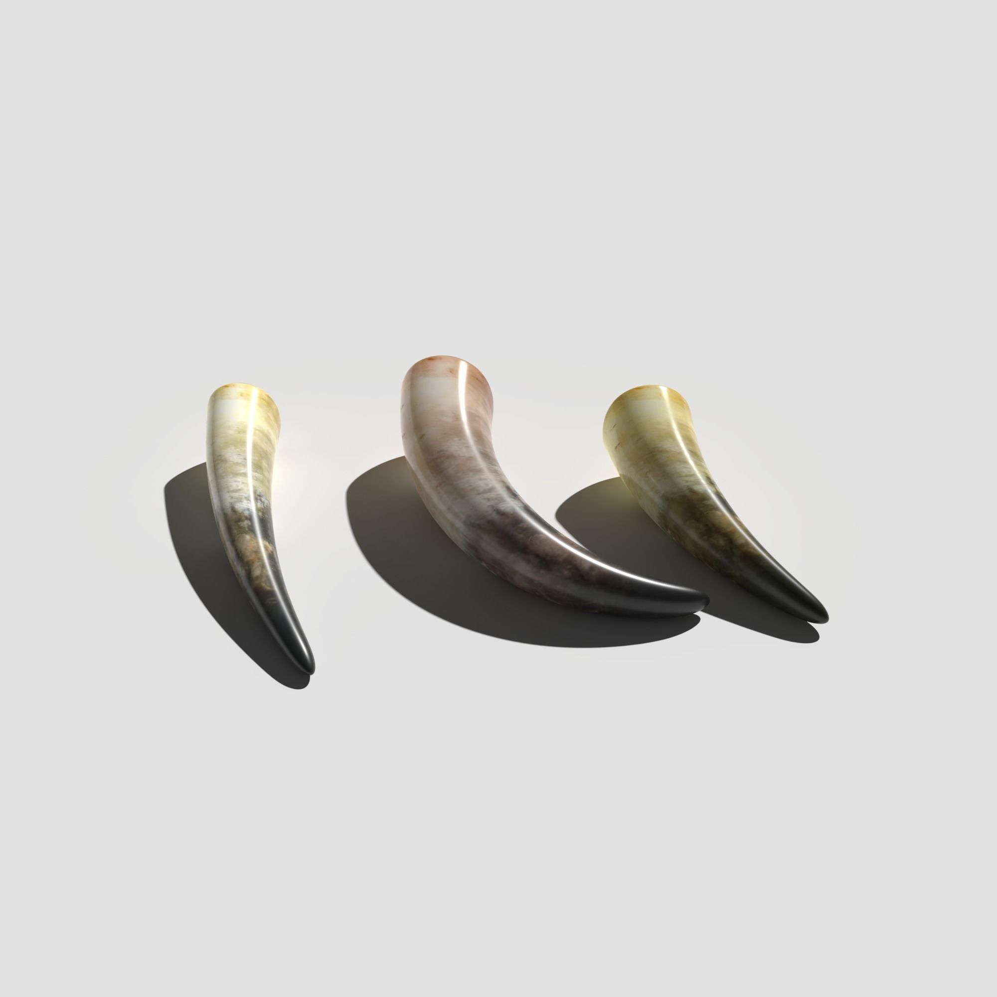 Drinking Horns Pack 3D model_1