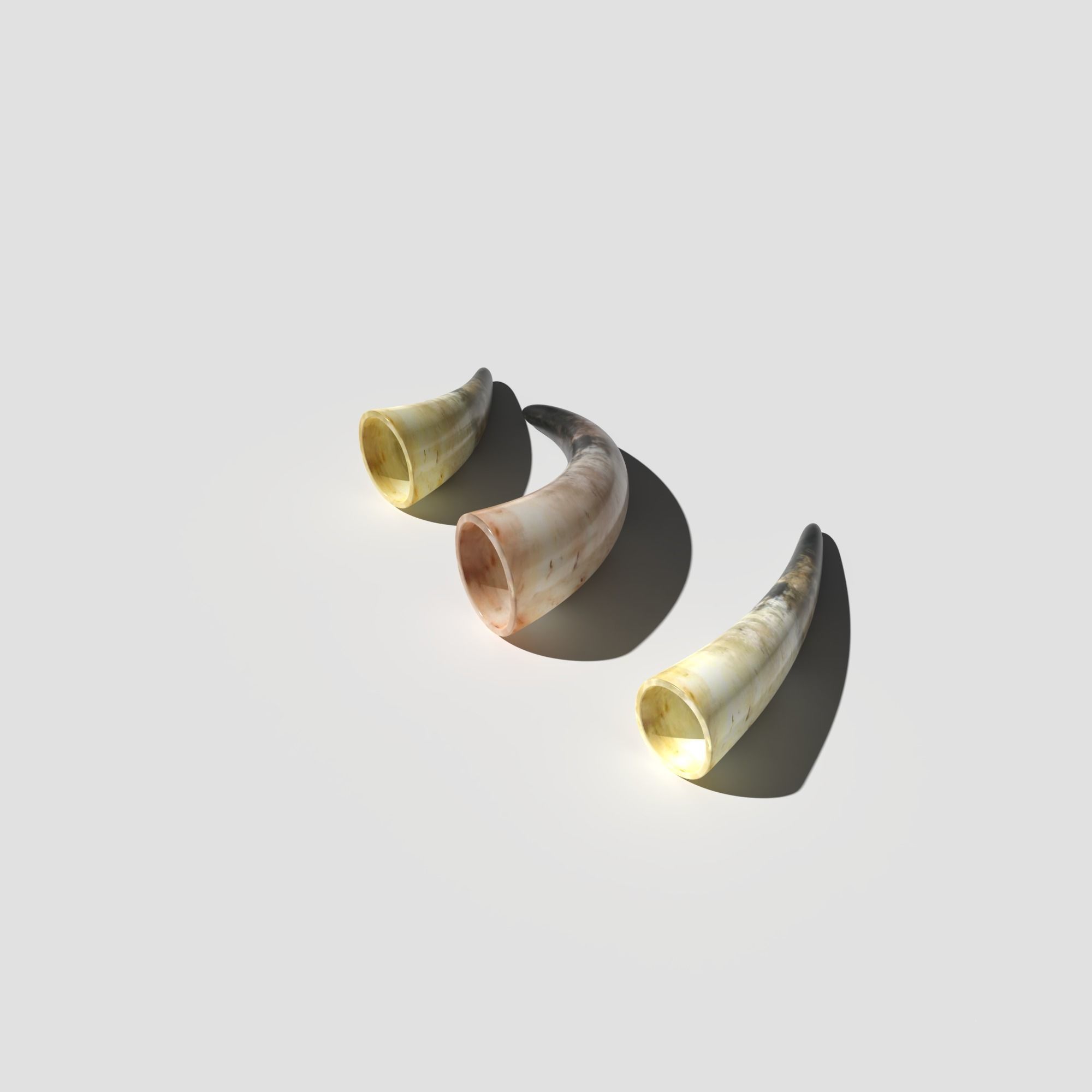 Drinking Horns Pack 3D model_6