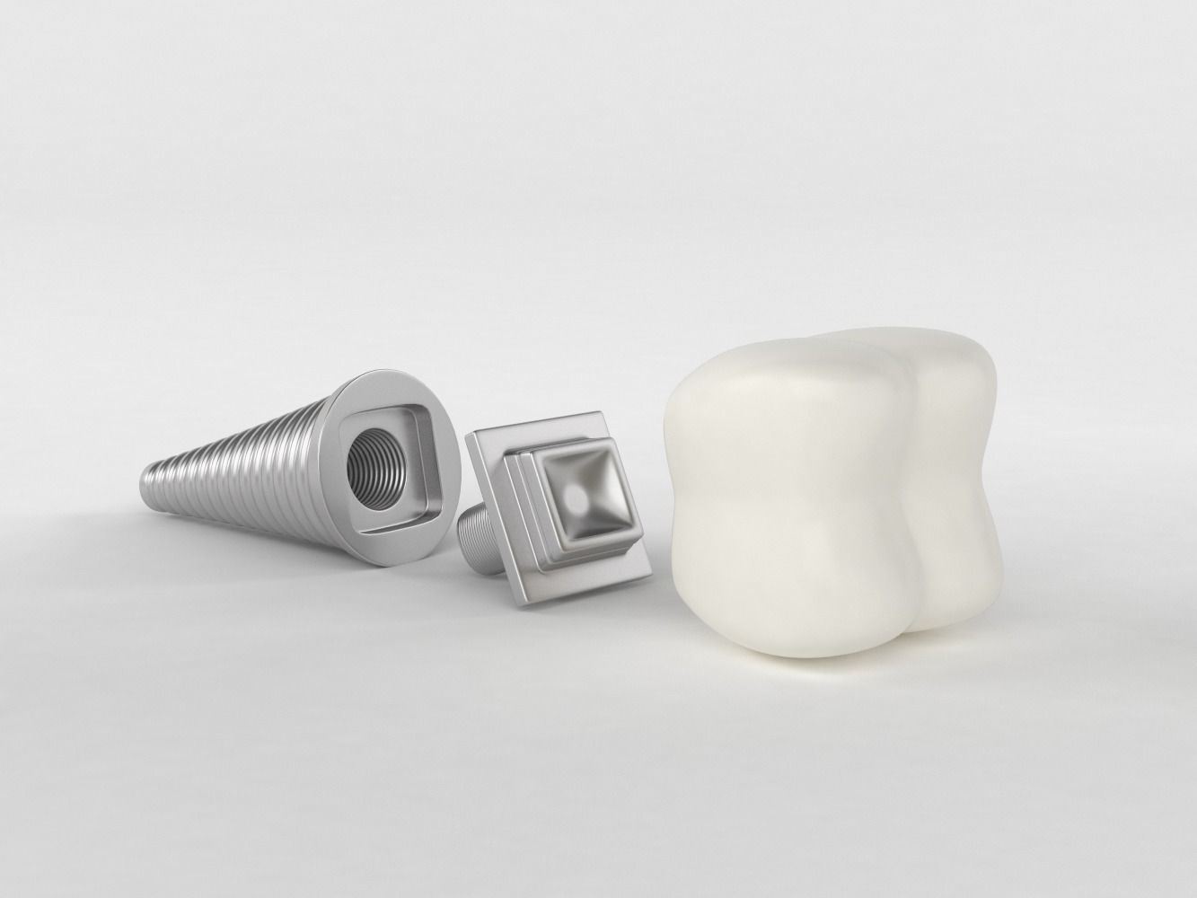 Tooth Implants 3D model_2