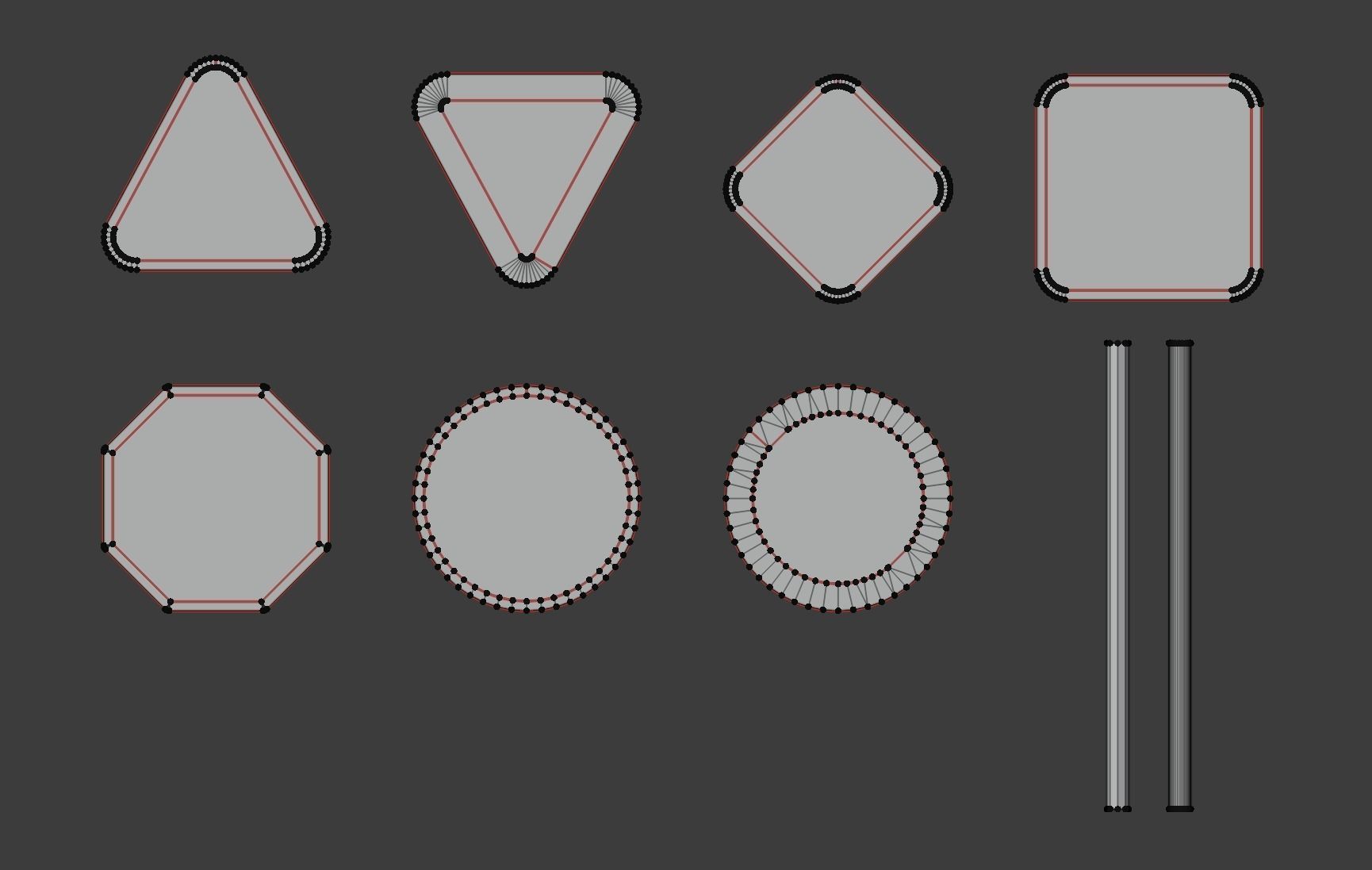 Set of signs Low-poly 3D model_6