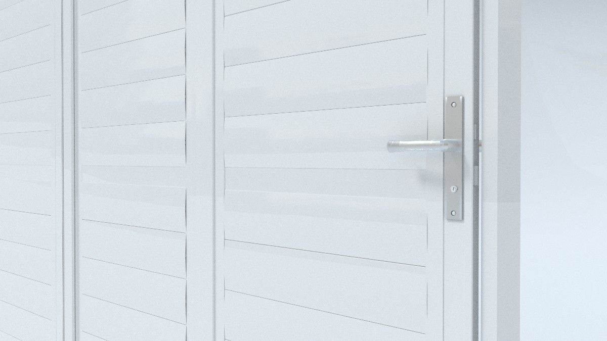 Bi-fold shutter security door 3D model_13