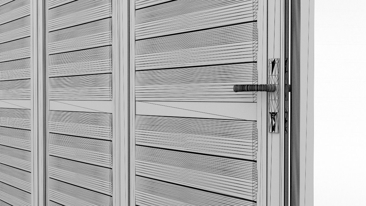 Bi-fold shutter security door 3D model_14