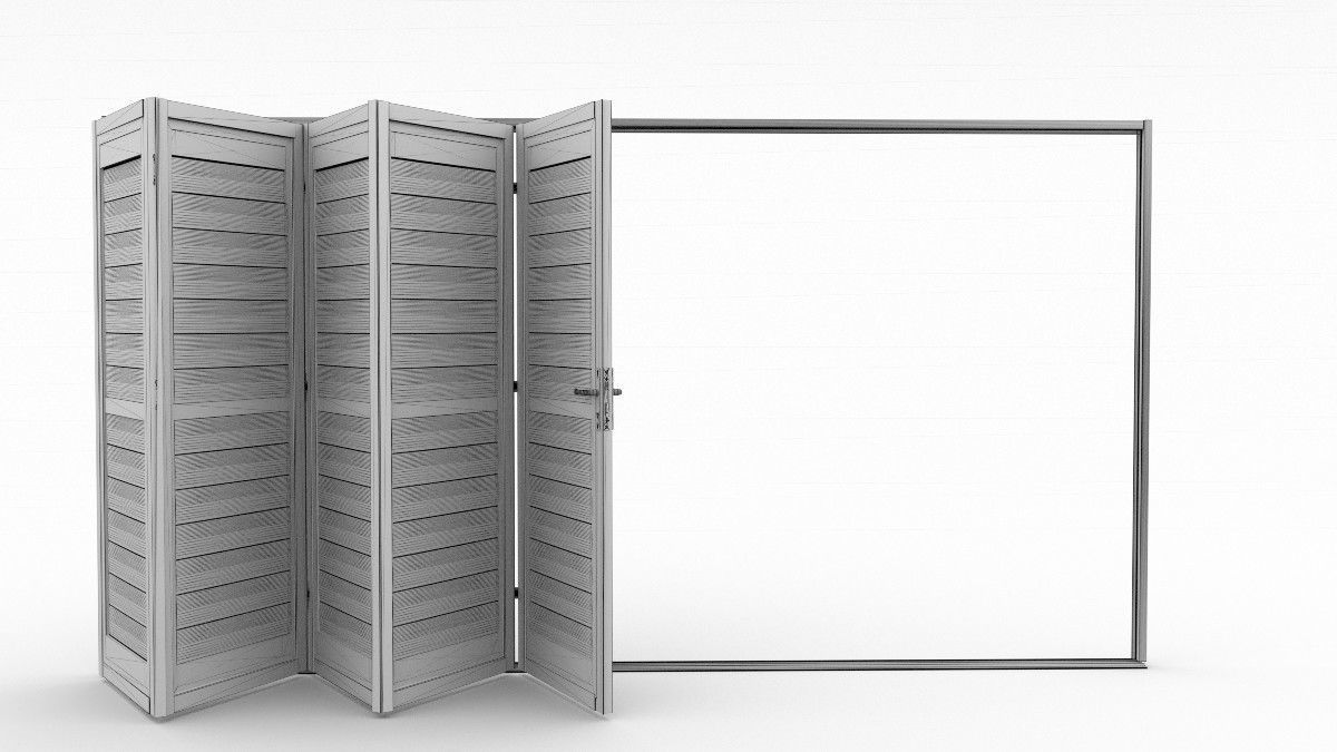 Bi-fold shutter security door 3D model_6