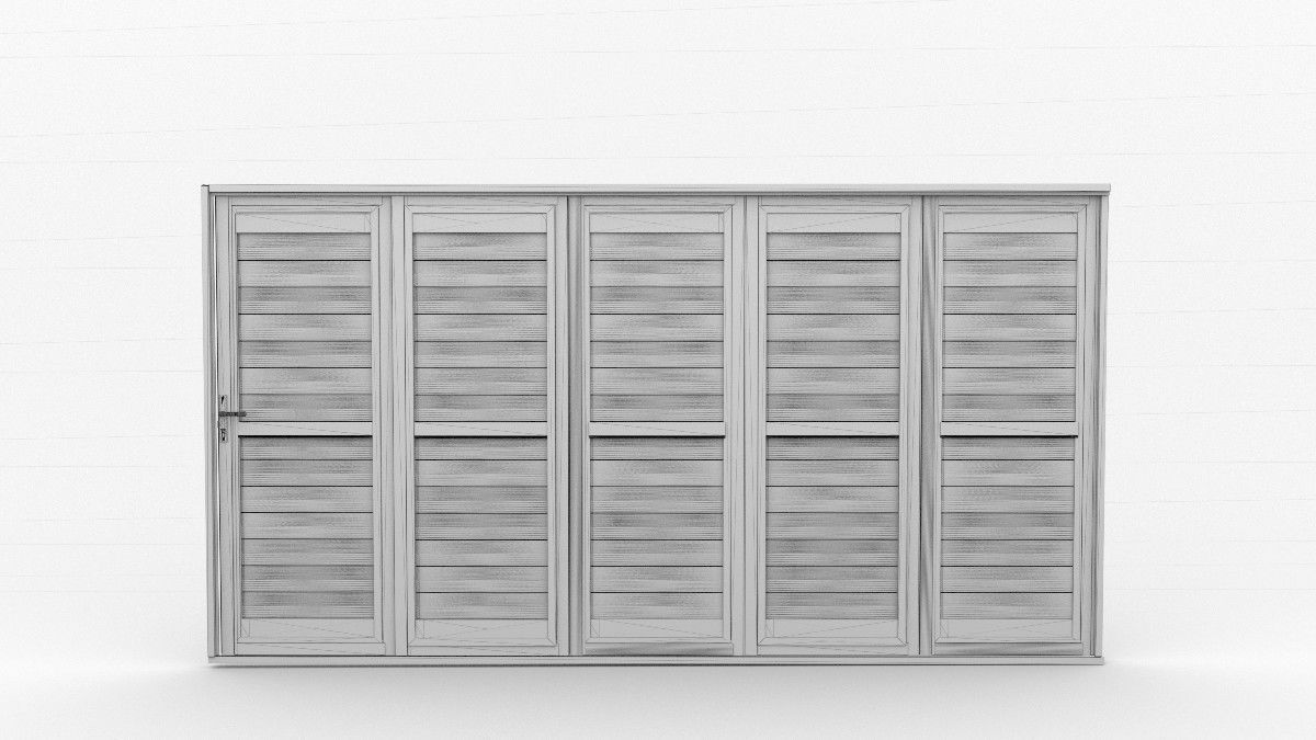 Bi-fold shutter security door 3D model_15