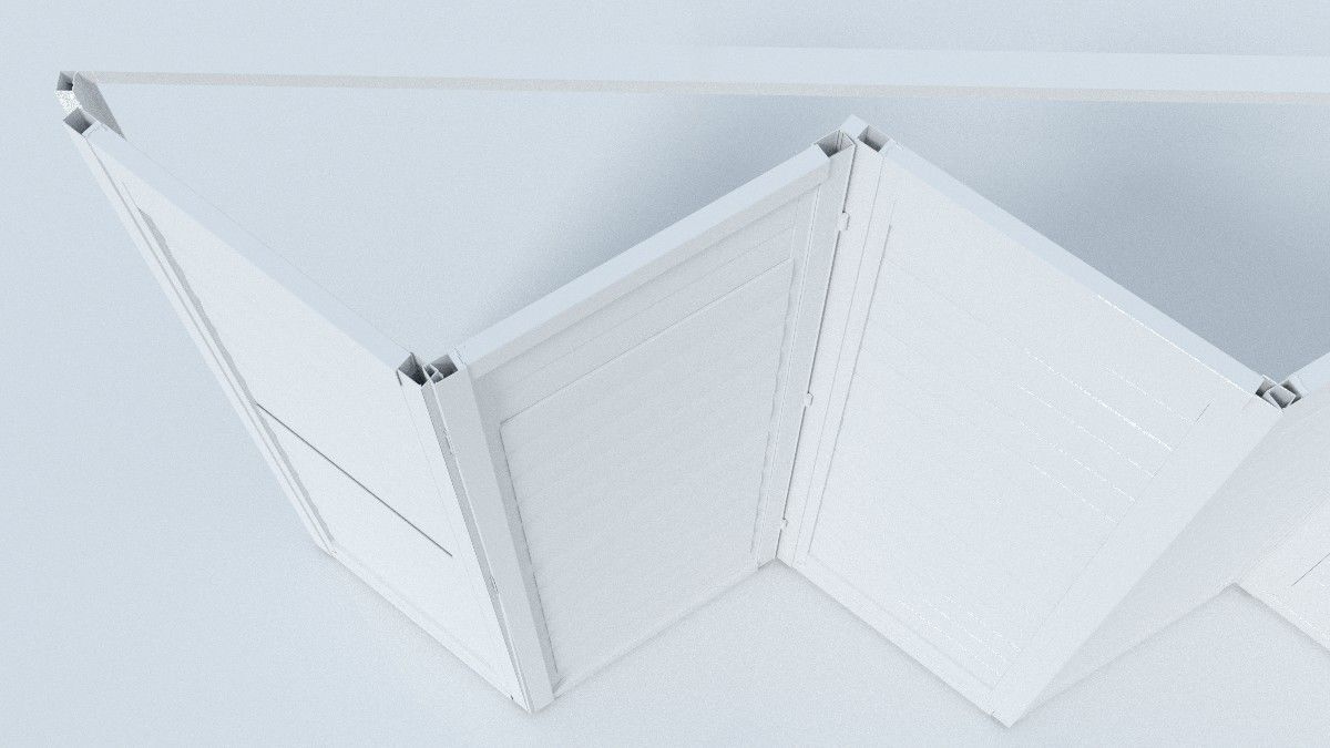 Bi-fold shutter security door 3D model_7