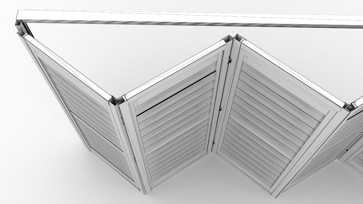 Bi-fold shutter security door 3D model_8