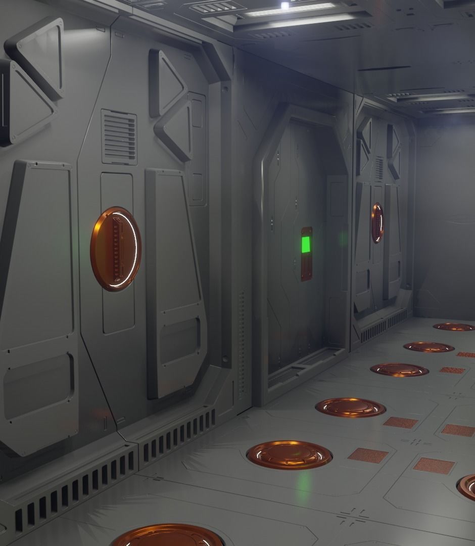 sci-fi set2 3D model_2