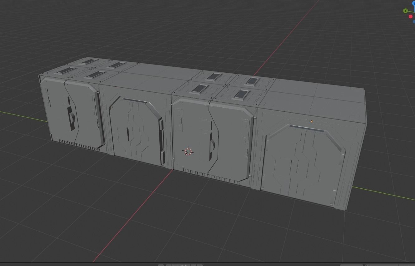 sci-fi set2 3D model_4