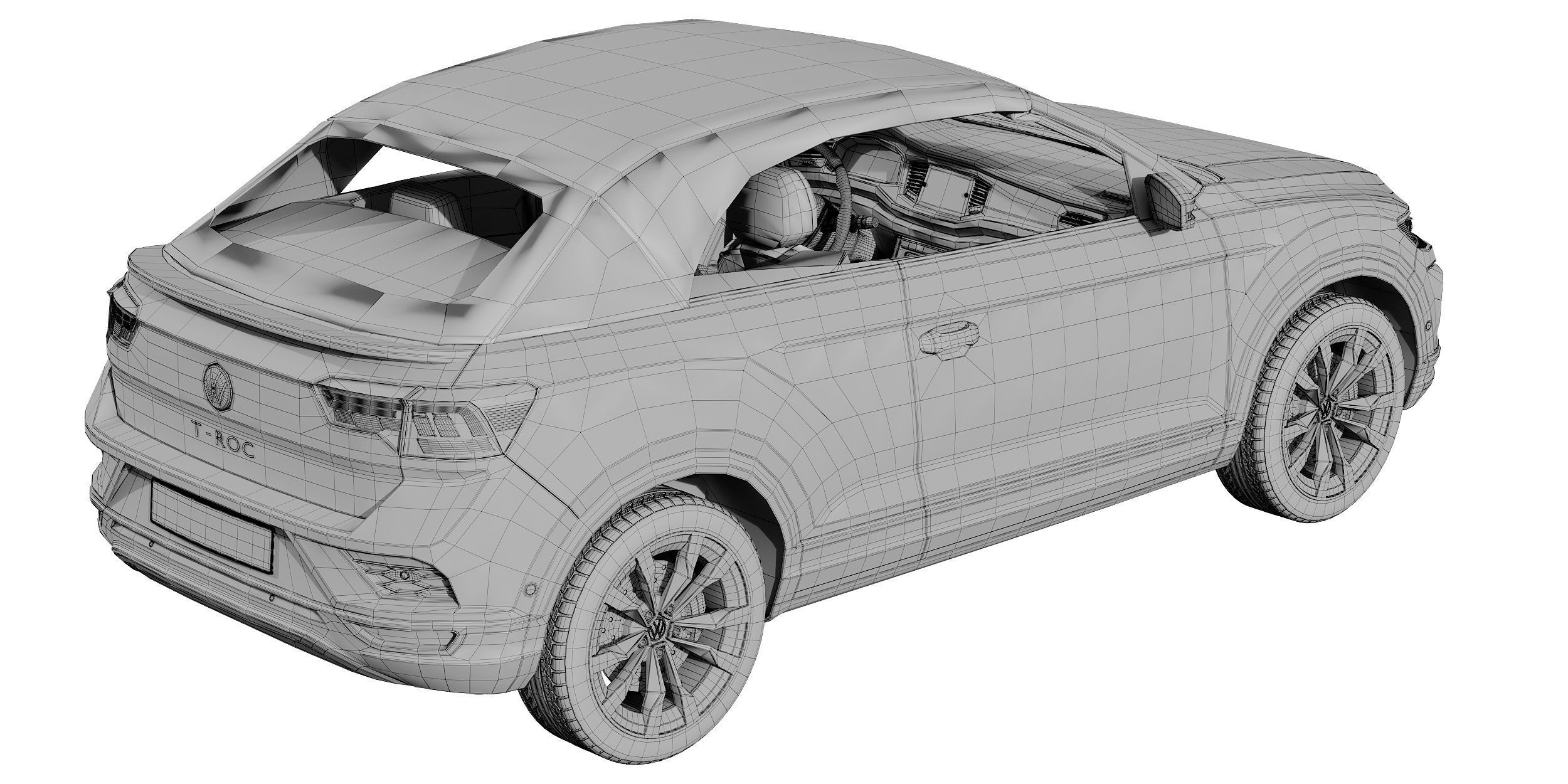Volkswagen T-Roc Cabriolet 3D model_28