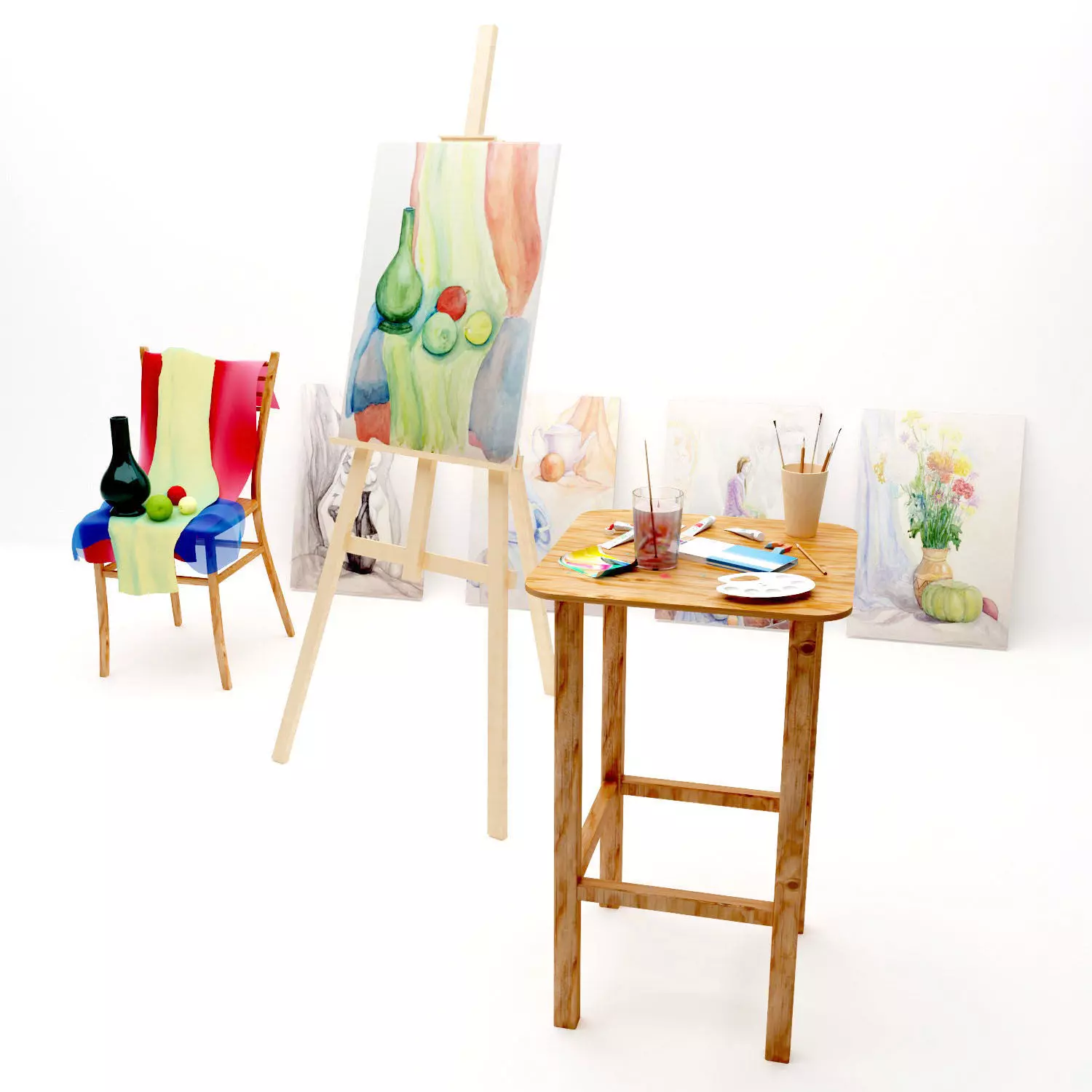 Artist workshop 3D model_0