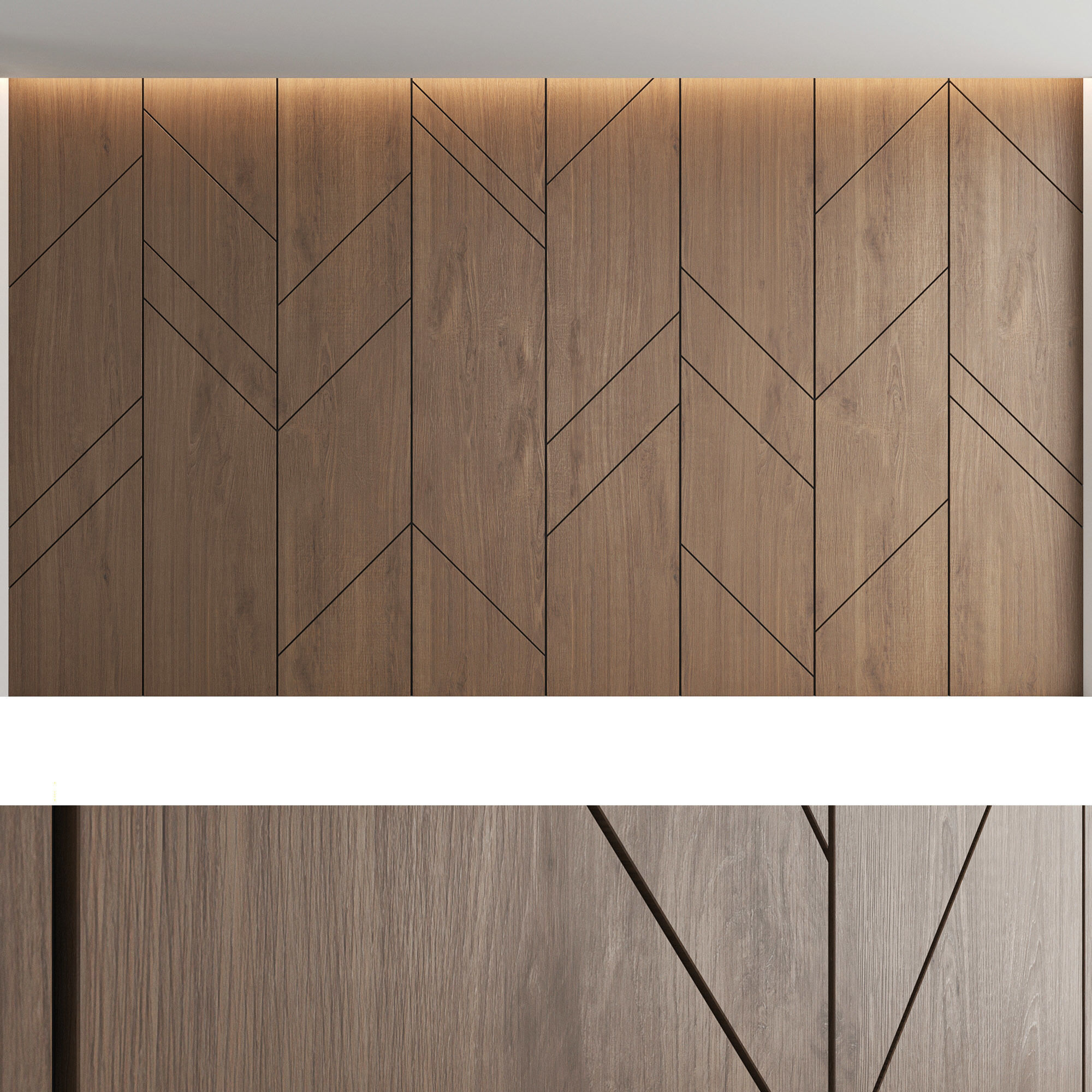 Decorative wall panel set 11 3D model_2