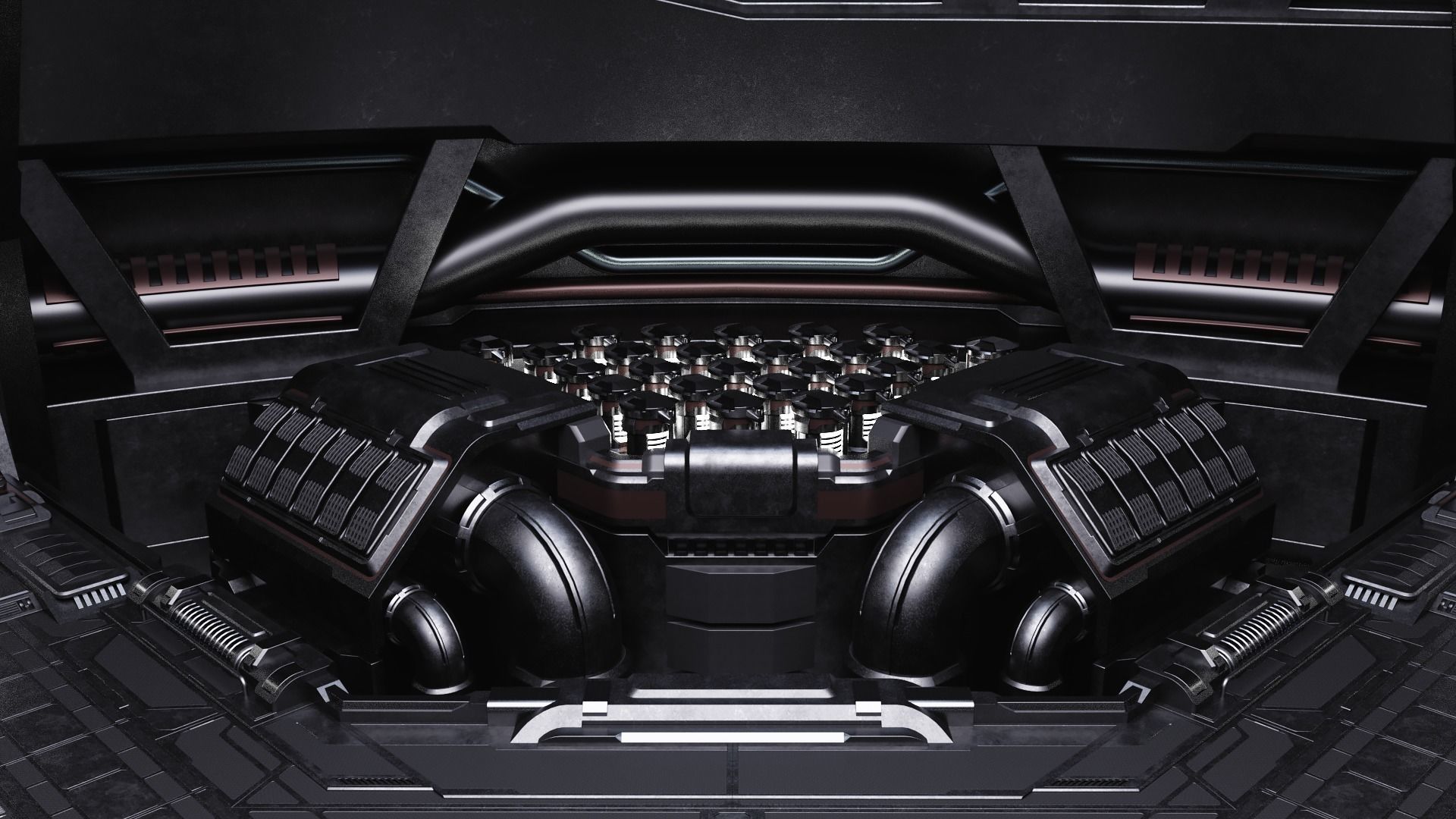 Sci-fi Scene for renders Time Travel 3D model_5