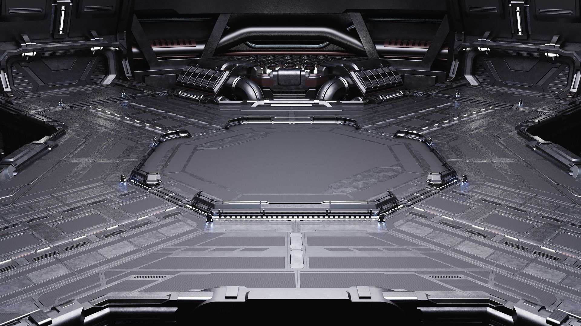 Sci-fi Scene for renders Time Travel 3D model_3