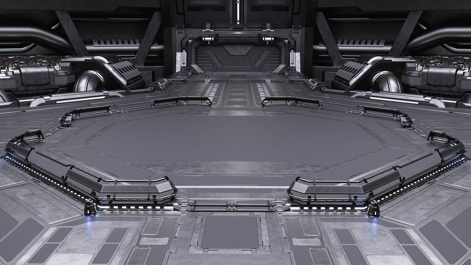 Sci-fi Scene for renders Time Travel 3D model_1