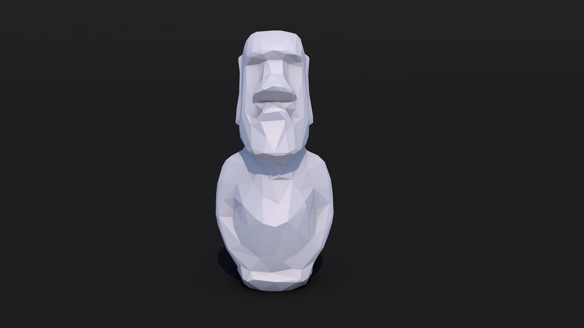 12 Famous Sculptures Landmark in the World Low Poly Low-poly 3D model_11