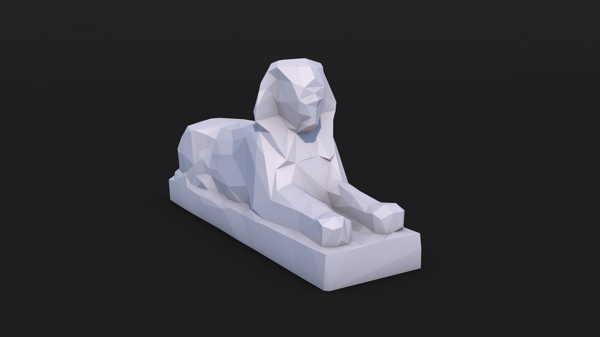 12 Famous Sculptures Landmark in the World Low Poly Low-poly 3D model_21