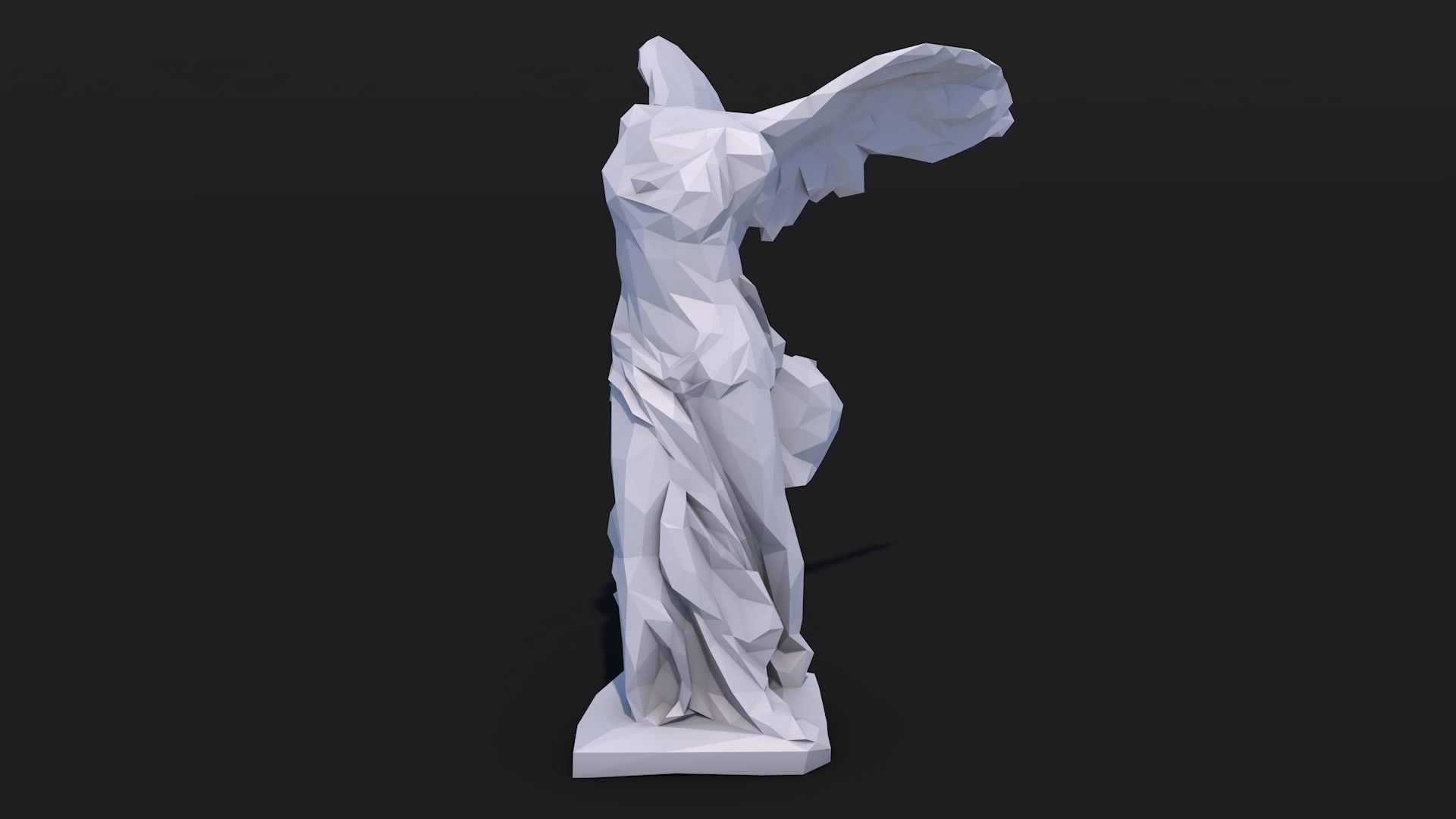 12 Famous Sculptures Landmark in the World Low Poly Low-poly 3D model_19