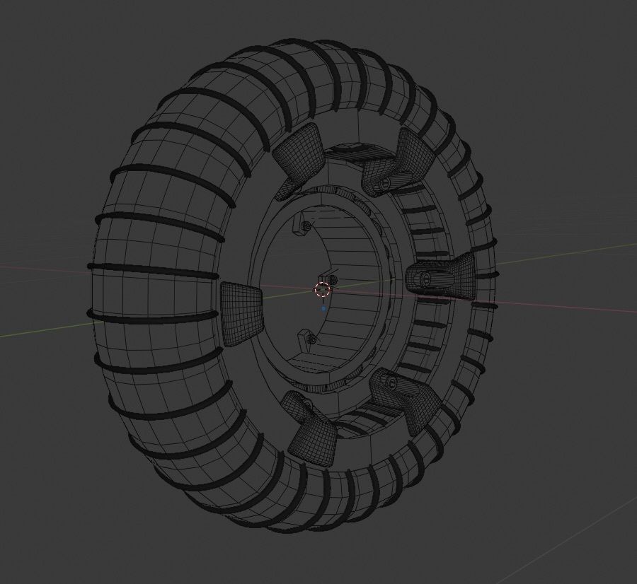 WHEEL AND MOTOR FOR MARS ROVER 3D model_11