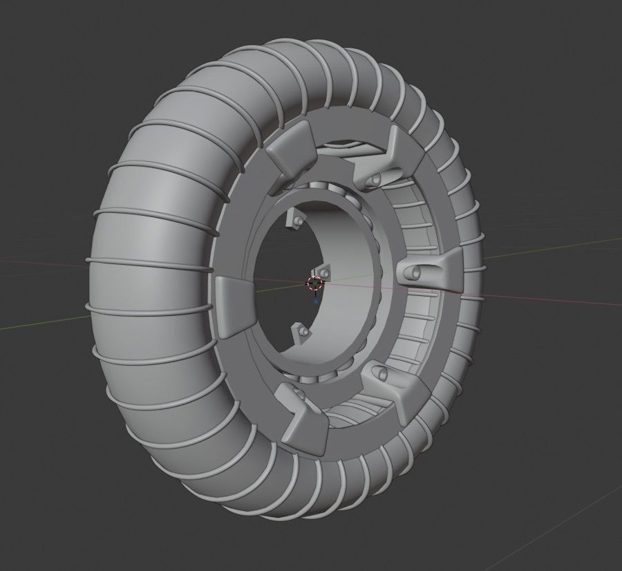 WHEEL AND MOTOR FOR MARS ROVER 3D model_12