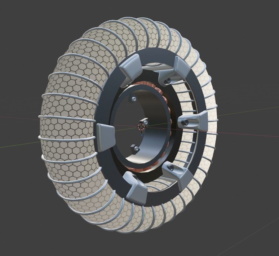 WHEEL AND MOTOR FOR MARS ROVER 3D model_10