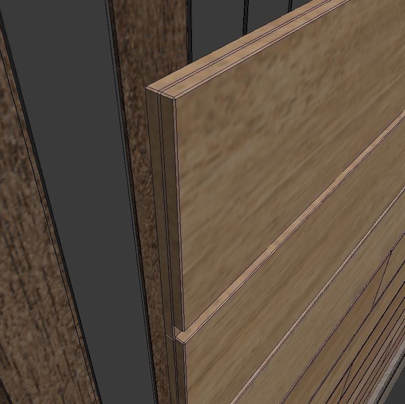 Decorative wall panel set 12 3D model_7