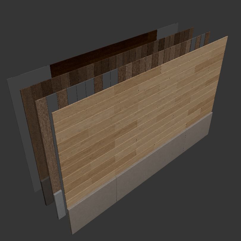 Decorative wall panel set 12 3D model_5