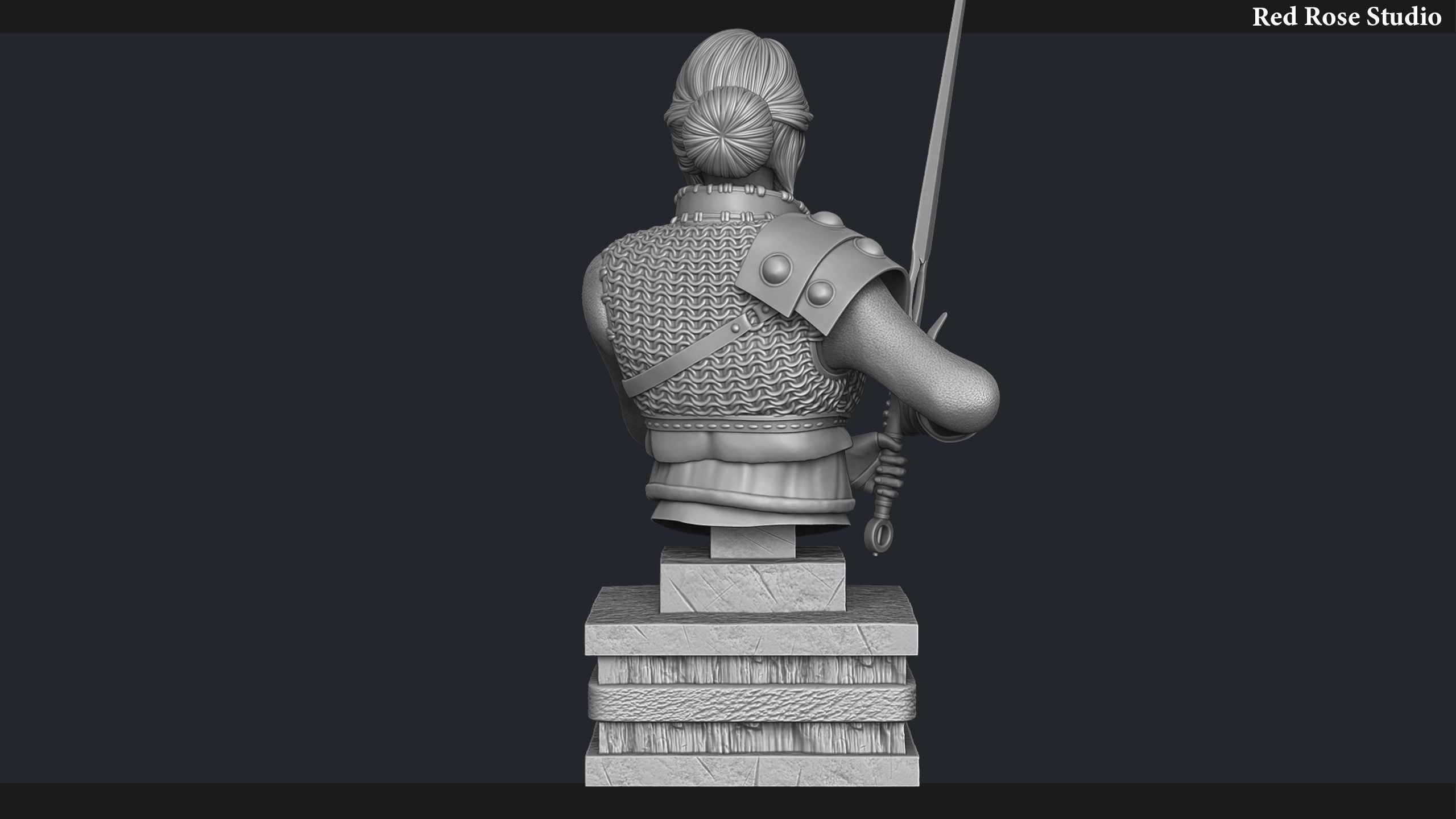 Witcher Ciri Bust 3D print model_27