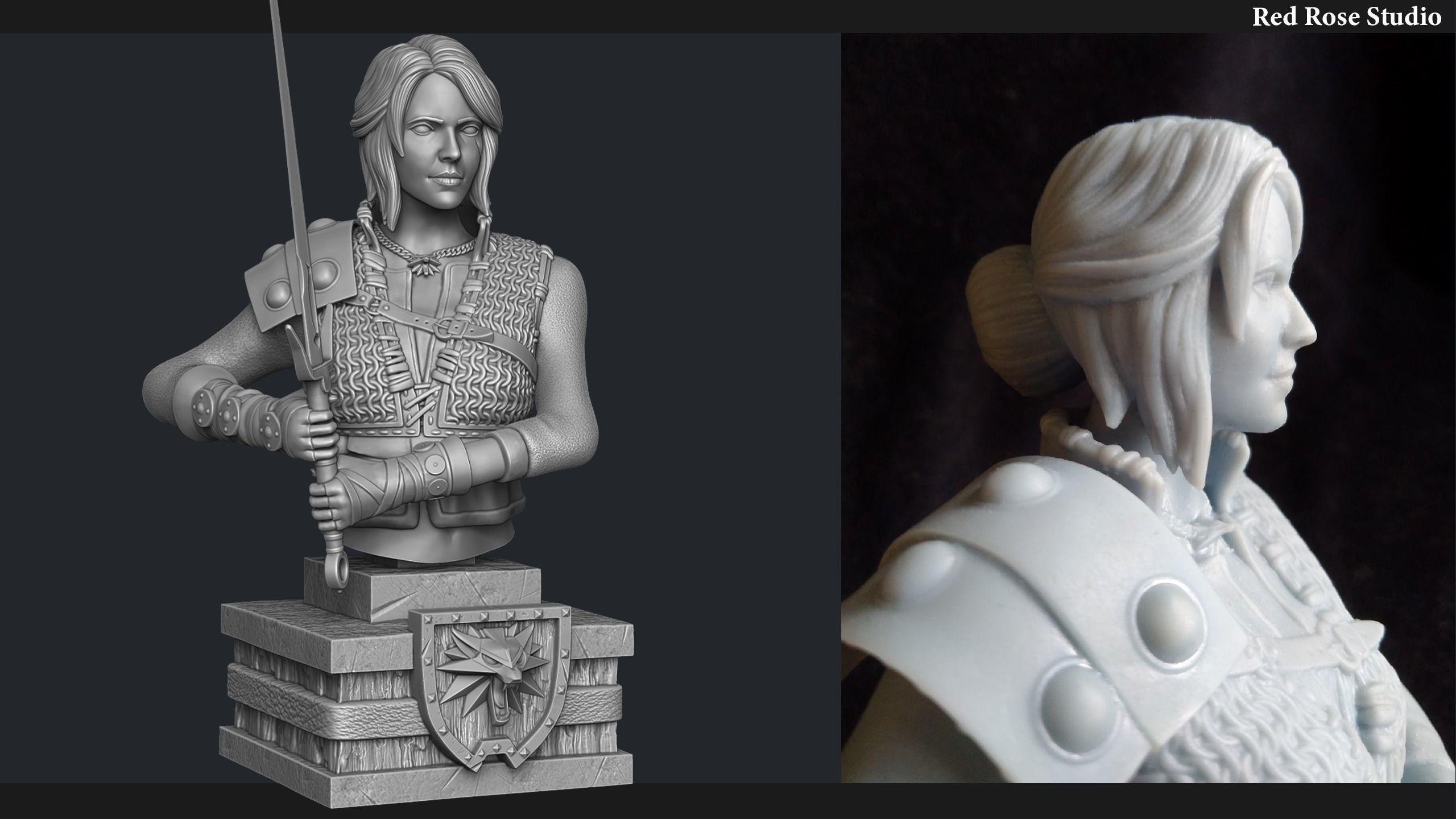 Witcher Ciri Bust 3D print model_14