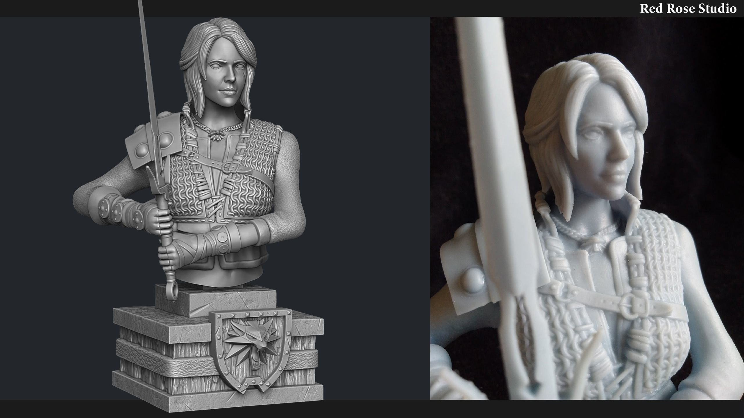 Witcher Ciri Bust 3D print model_13