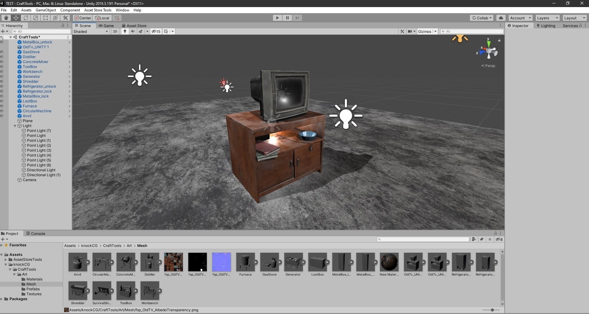 Old TV Low-poly 3D model_13