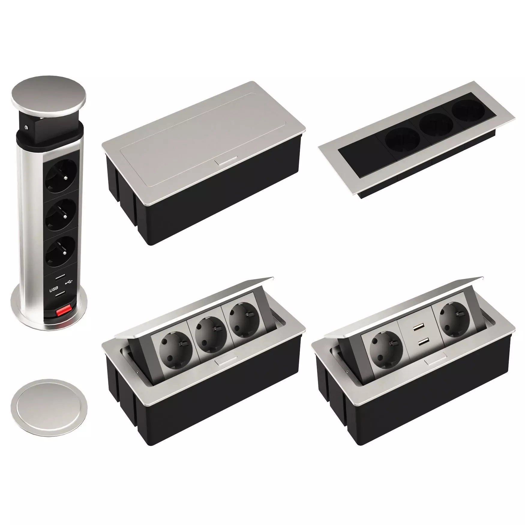 Hiden sockets 3D model_0