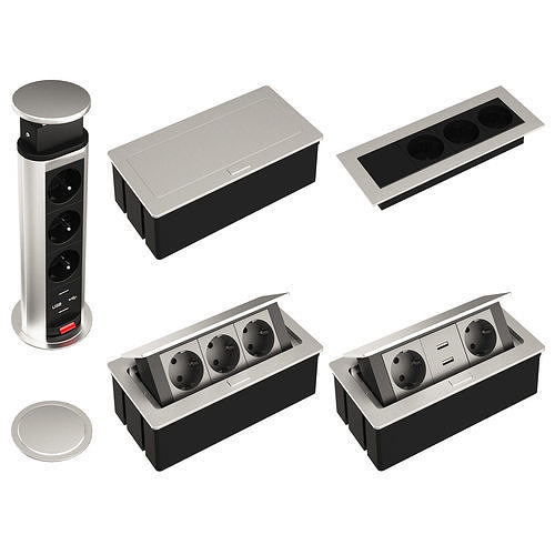 Hiden sockets 3D model