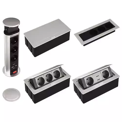 Hiden sockets 3D model