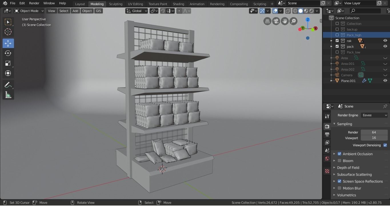 Instant Noodels Bag 3D model_5