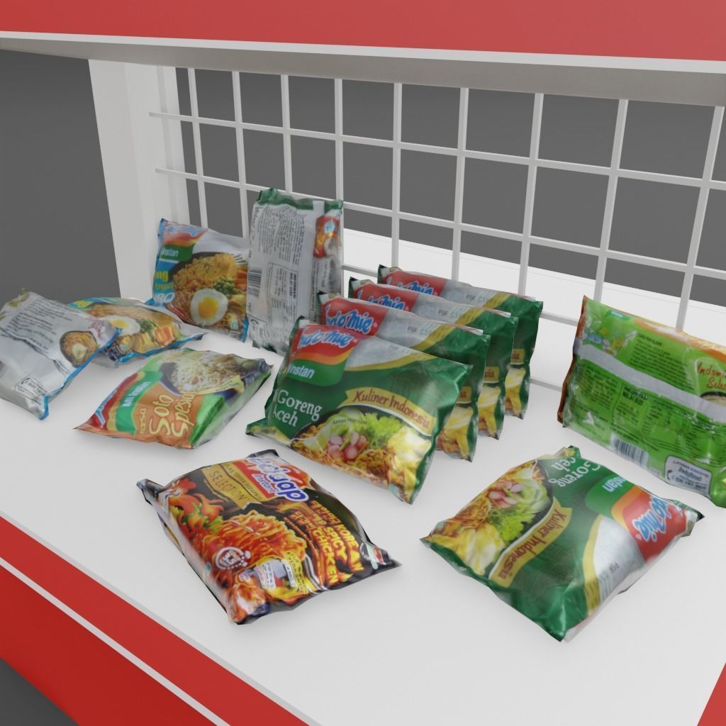 Instant Noodels Bag 3D model_11