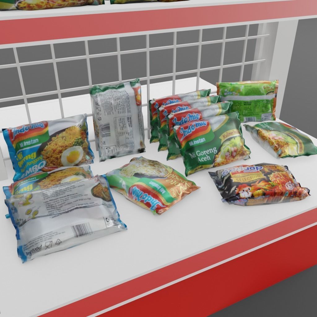 Instant Noodels Bag 3D model_9