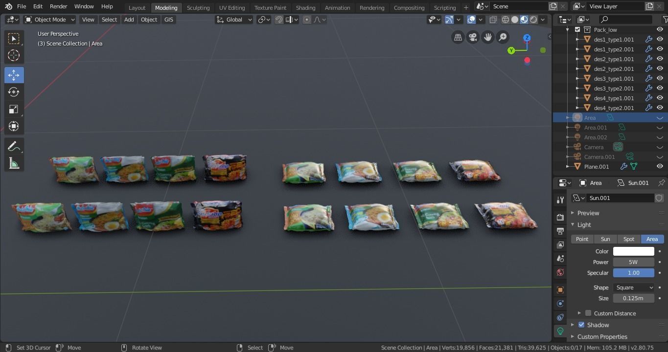 Instant Noodels Bag 3D model_6