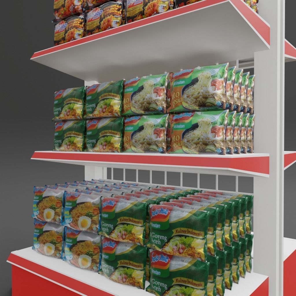 Instant Noodels Bag 3D model_4