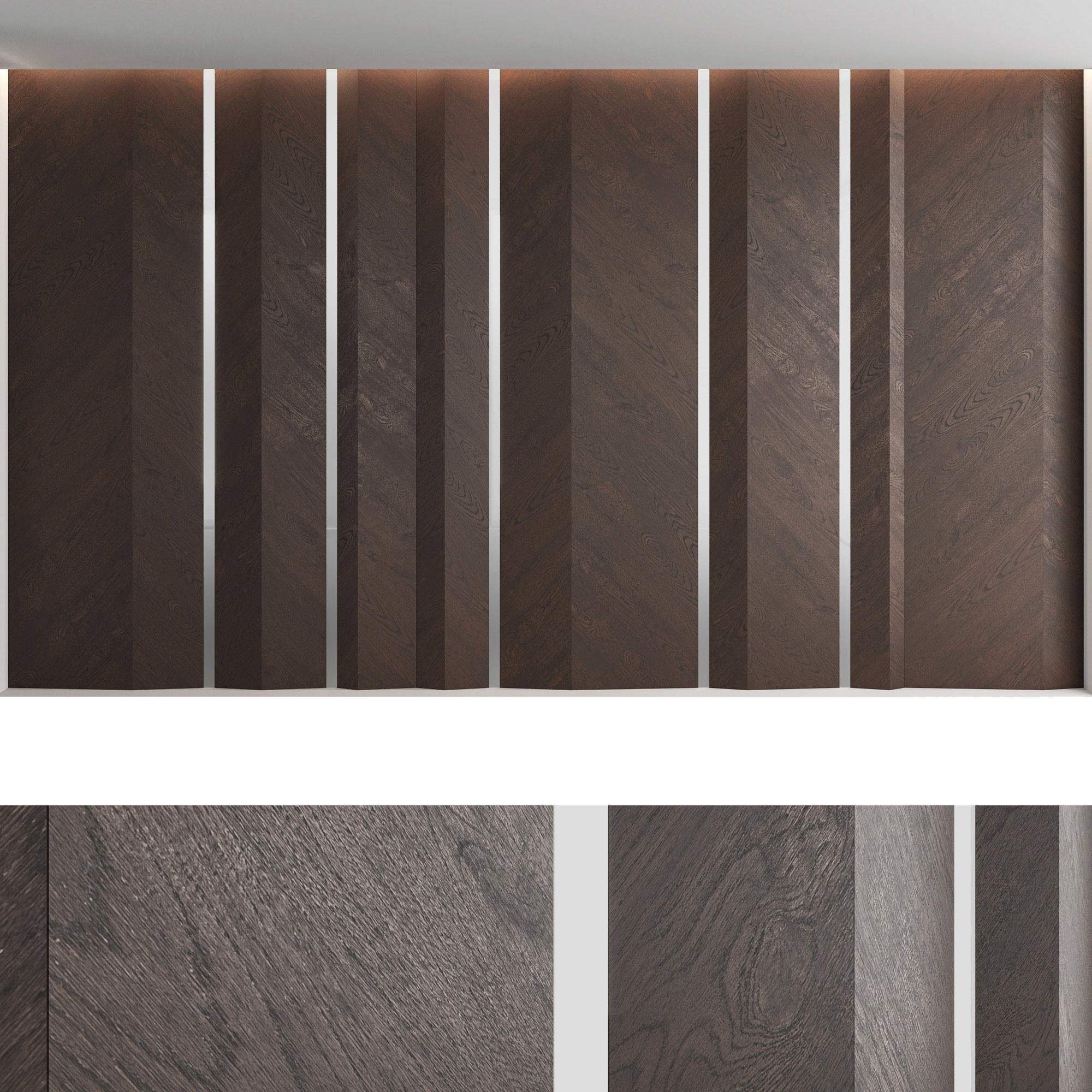 Decorative wall panel set 13 3D model_4