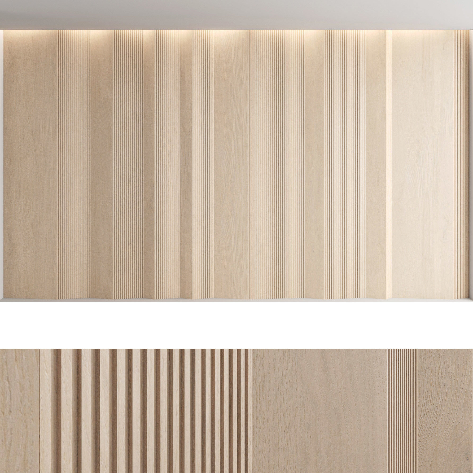 Decorative wall panel set 13 3D model_1