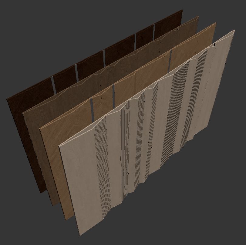 Decorative wall panel set 13 3D model_5