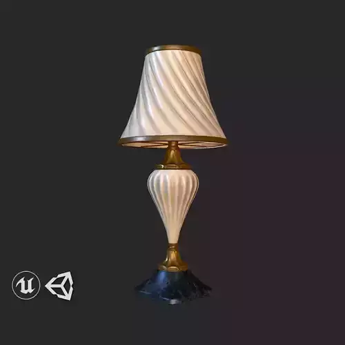 Vintage Table Lamp PBR Game Ready