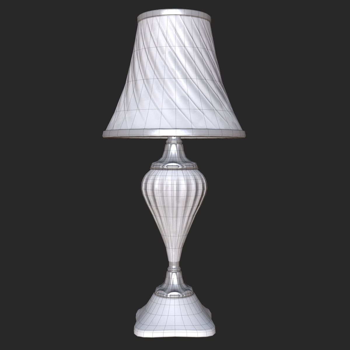 Vintage Table Lamp PBR Game Ready Low-poly 3D model_6