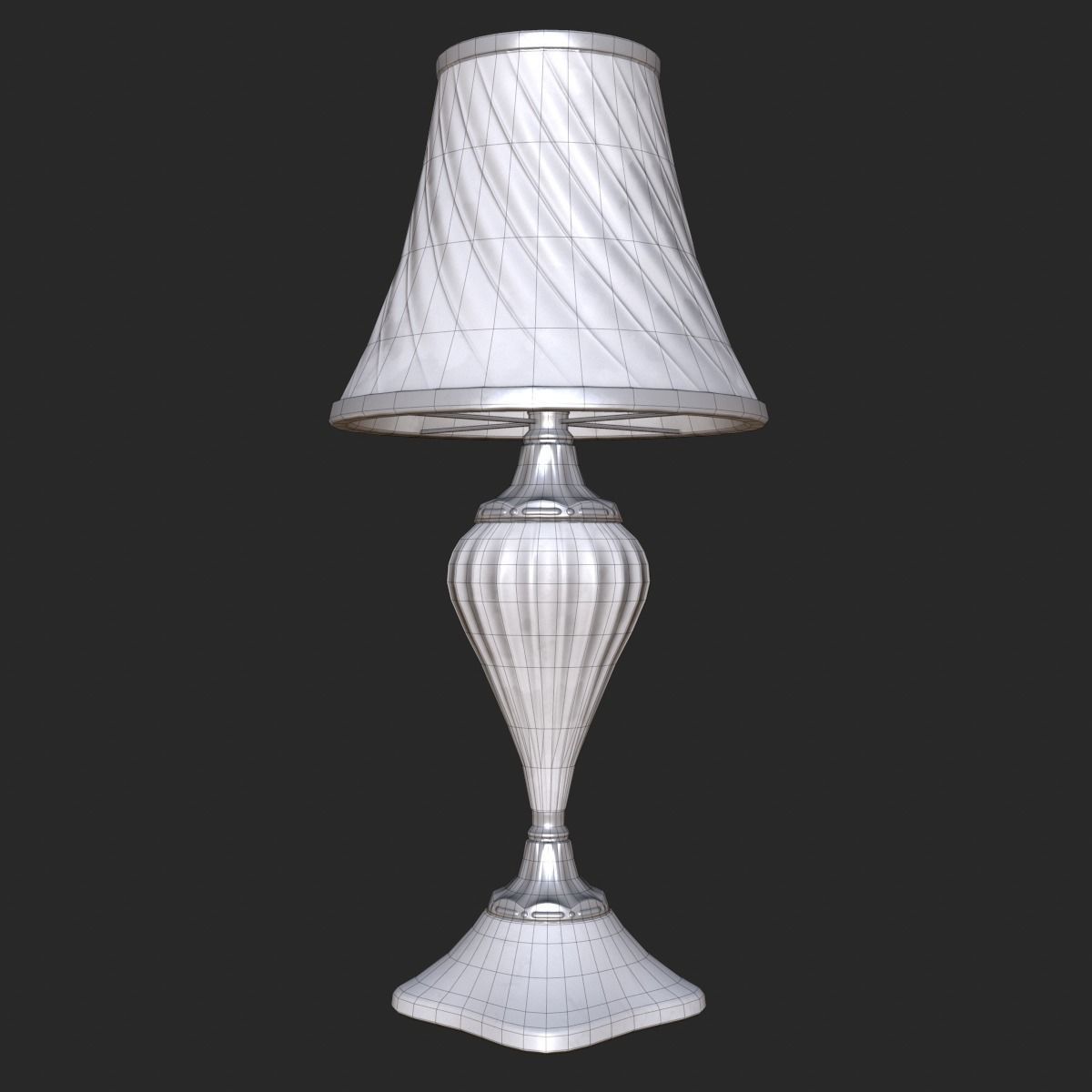 Vintage Table Lamp PBR Game Ready Low-poly 3D model_3