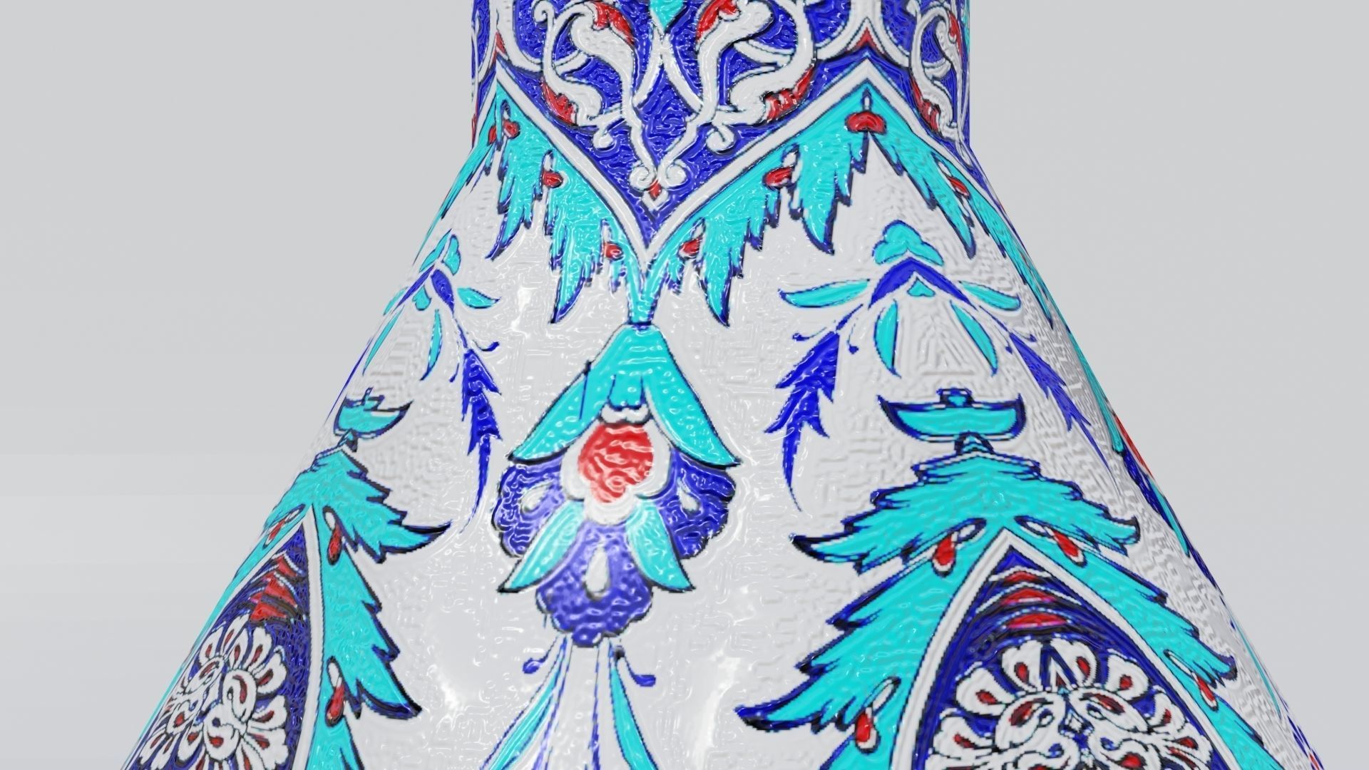Turkish vase Low-poly 3D model_7