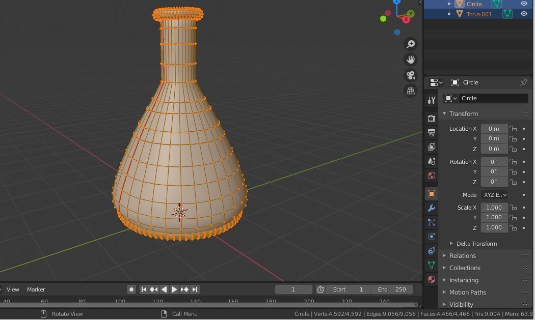 Turkish vase Low-poly 3D model_10