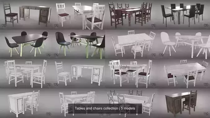 Tables and chairs collection 